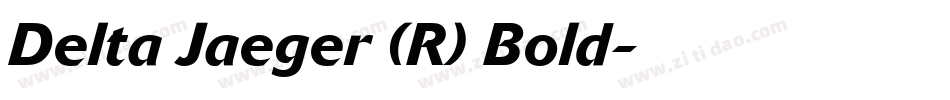 Delta Jaeger (R) Bold字体转换
